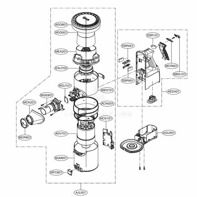 LG Part# AED74633404 Handle Assembly - Genuine OEM