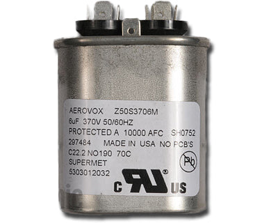 Electrolux Capacitor,370 V,6 Mfd - 5303012032