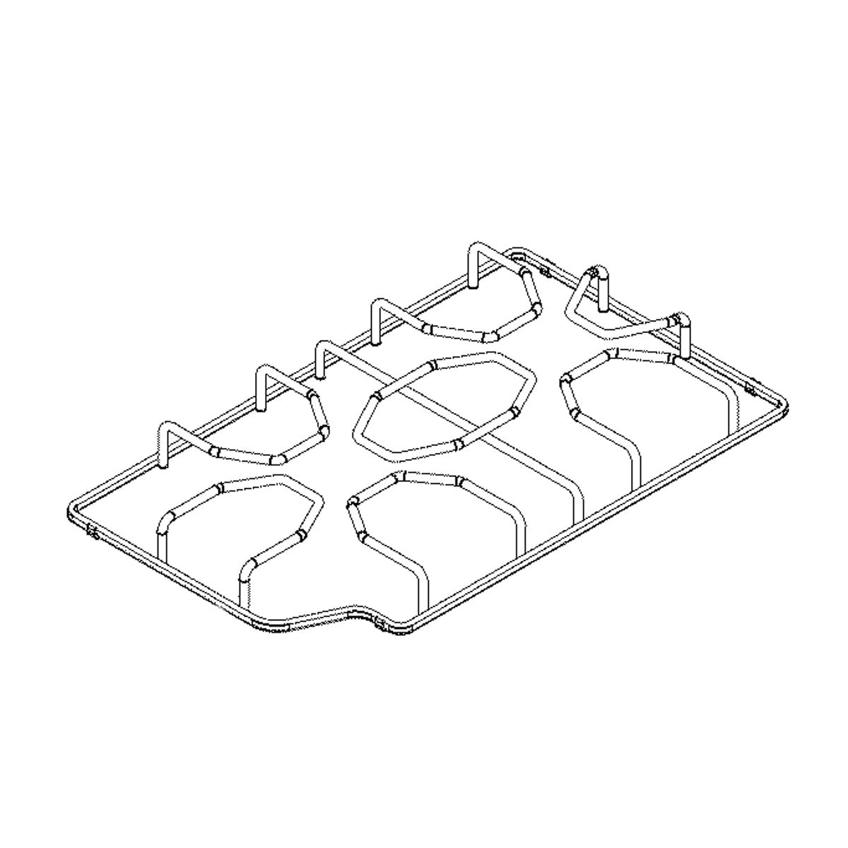 Electrolux Grate,Burner,Black,Left Hand - 5304498874