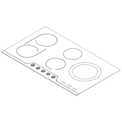 Electrolux Maintop Assembly,Glass,Black - 5304501842