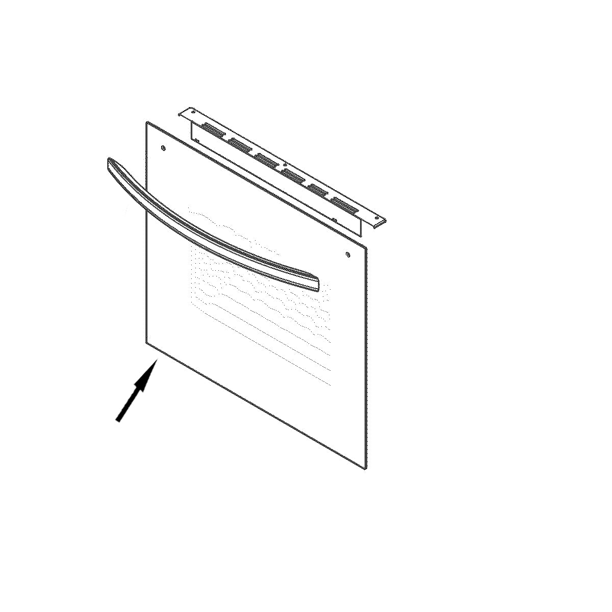 Electrolux Door Assembly,Outer,Glass,Blac - 5304504217