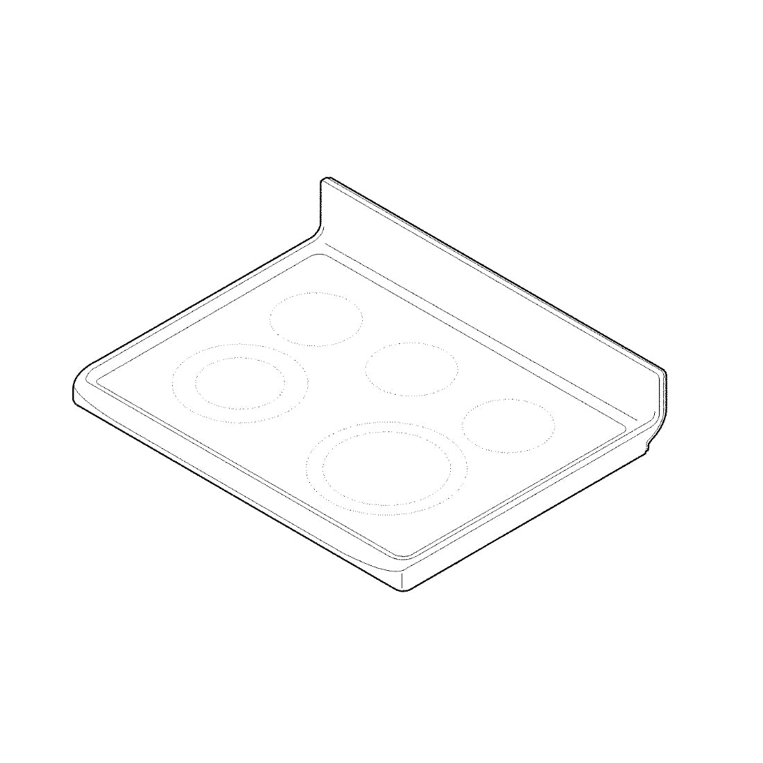 Electrolux Main Top,Assembly,Glass/Steel - 5304509345