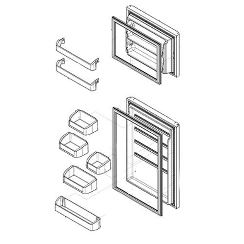 Electrolux Door,Black Stainless - 5304511139