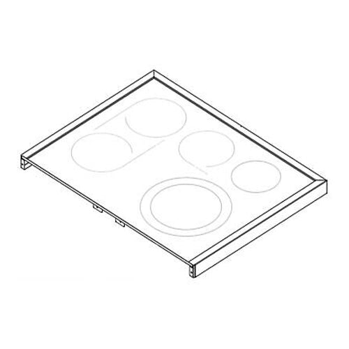 Electrolux Smoothtop Assembly,Glass/Steel - 5304511172