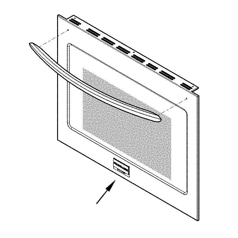 Electrolux Door Assembly,Glass/Steel,Blac - 5304515547
