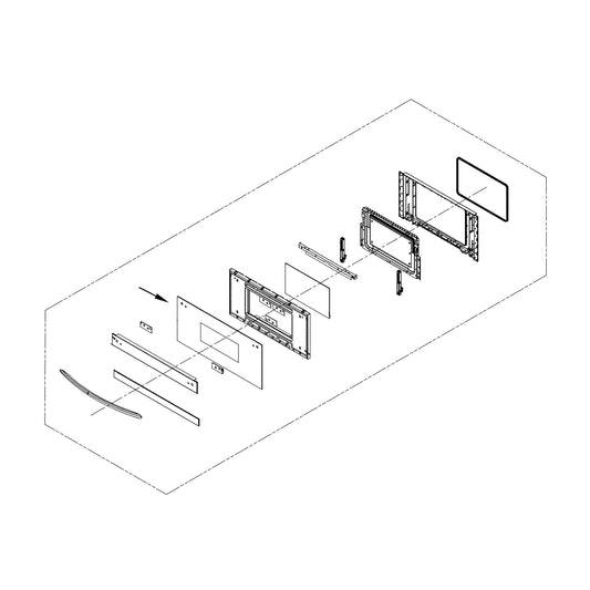 Electrolux Glass,Door,Black,Outer - 5304518884