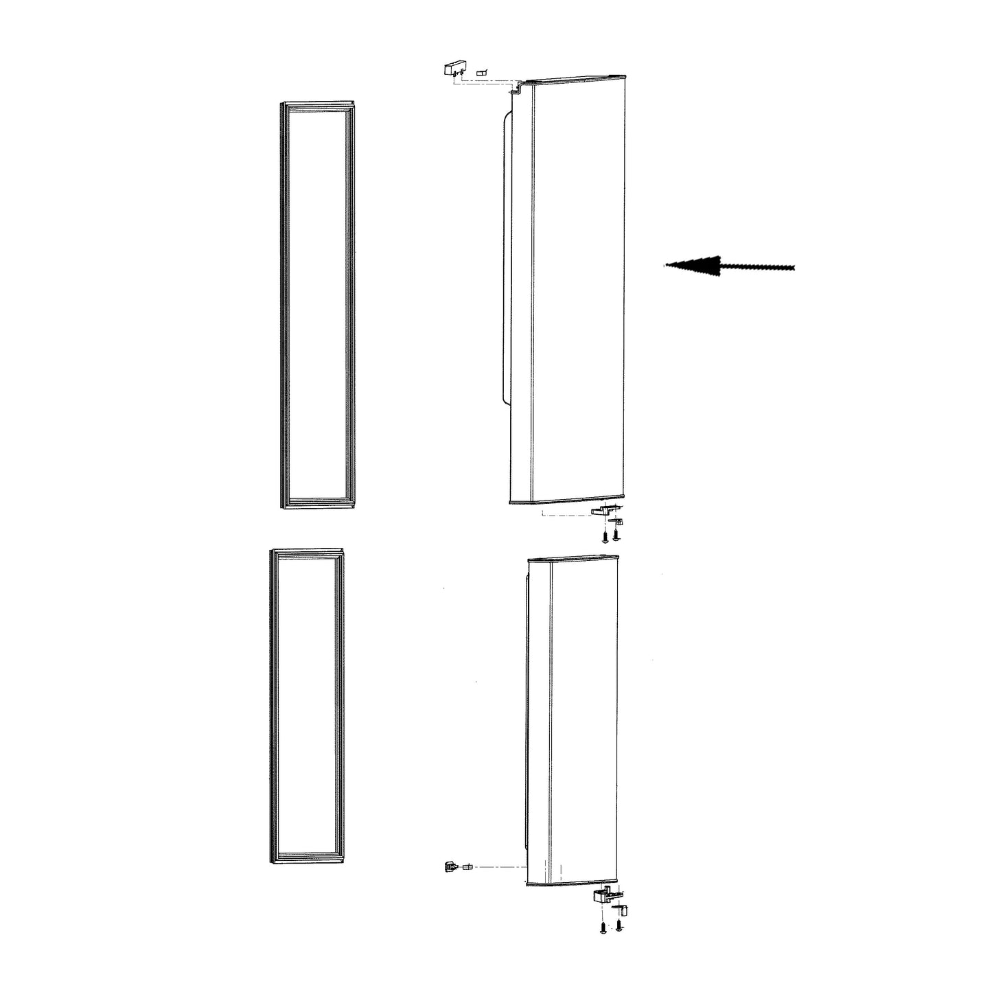 Electrolux Door Assembly,Fresh Food,Stain - 5304519519