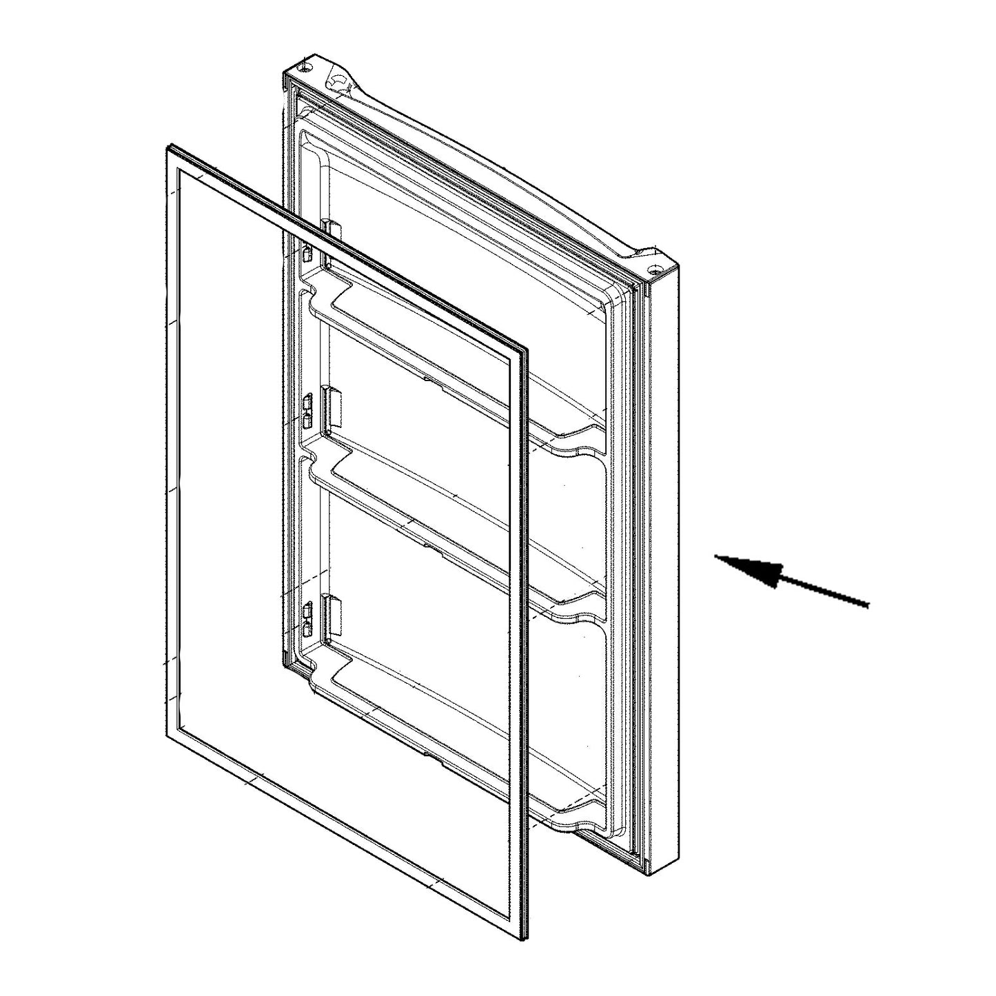 Electrolux Door-Ffc Foamed W30 Pk Wht,Ref - 5304519701