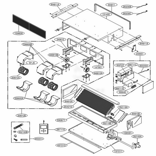 LG First Evaporator Assembly - 5421A20256A