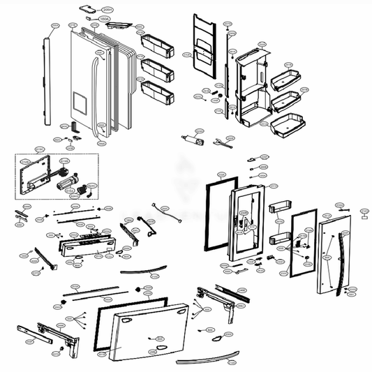LG Part# ADD74236213 Door Foam Assembly - Genuine OEM