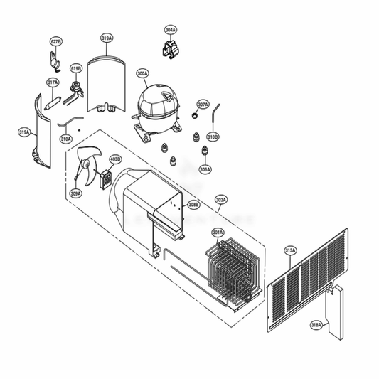 LG Part# AJU73252502 Pipe Valve Assembly - Genuine OEM