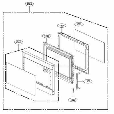 LG Part# ADC74886509 SUB Door Assembly - Genuine OEM