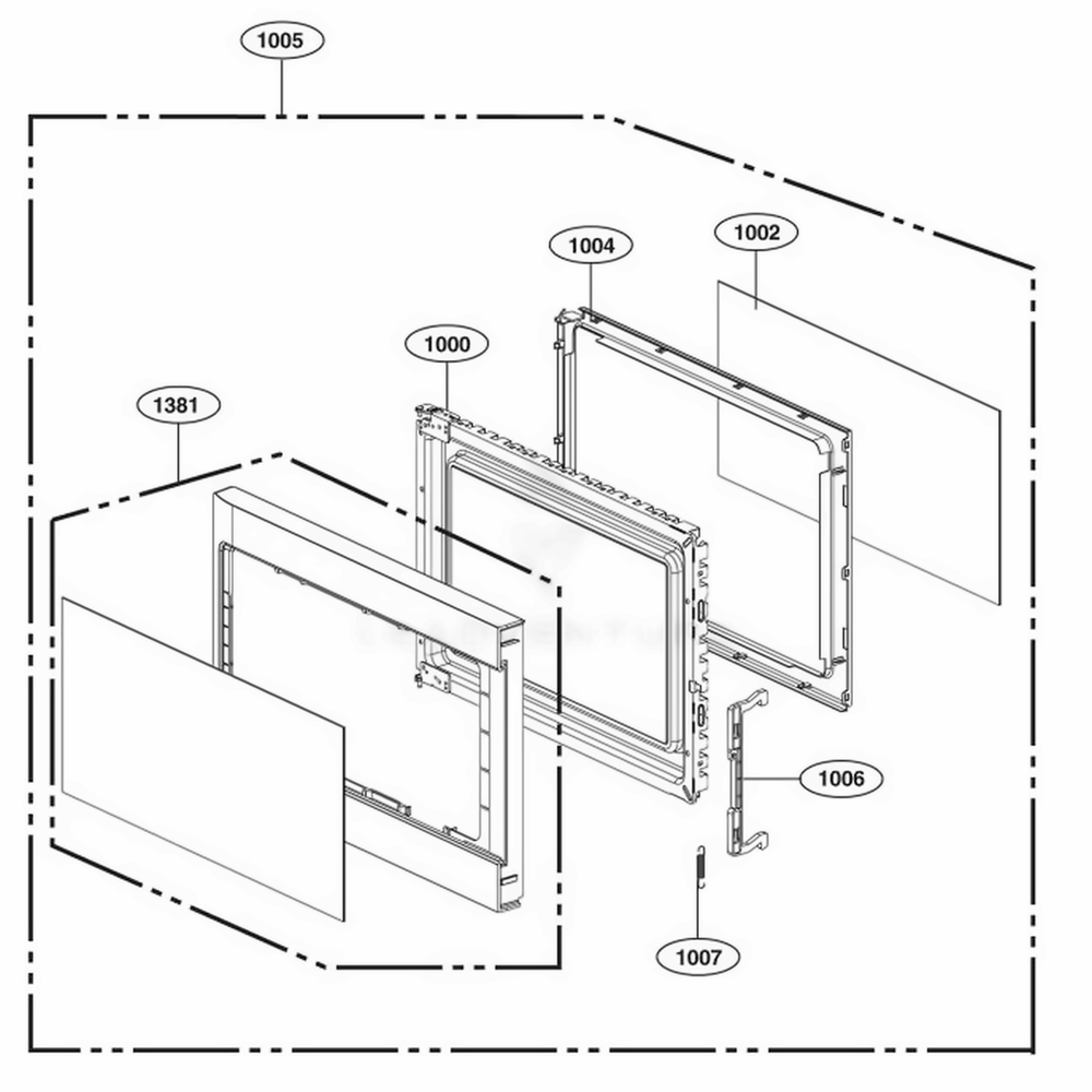 LG Part# ADC74886509 SUB Door Assembly - Genuine OEM