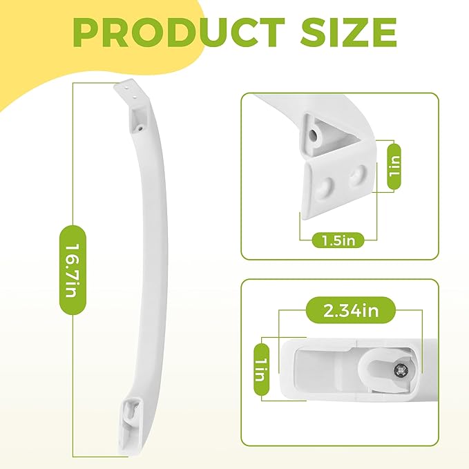 Frigidaire Refrigerator Door Handle (White) - 218428101