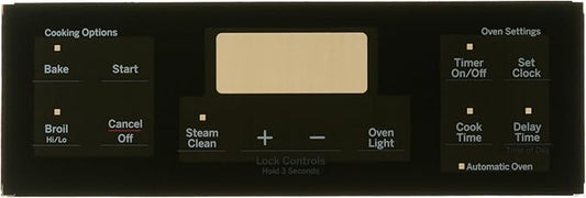 GE Touchpad Overlay Panel Graphics (Black) WB07X26702