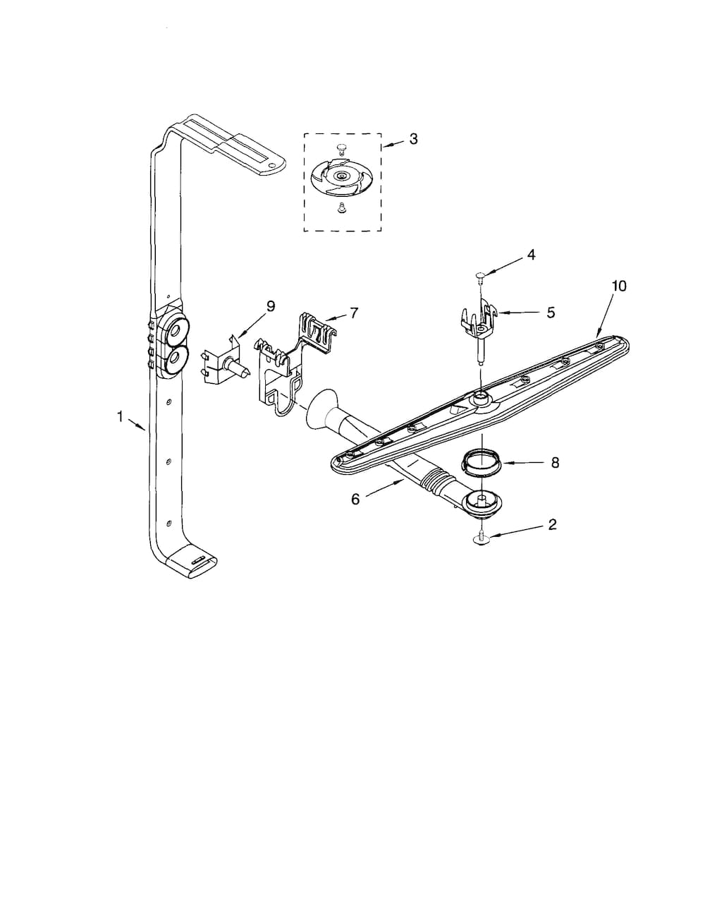 Whirlpool Upper Wash Arm Mount WP8268321