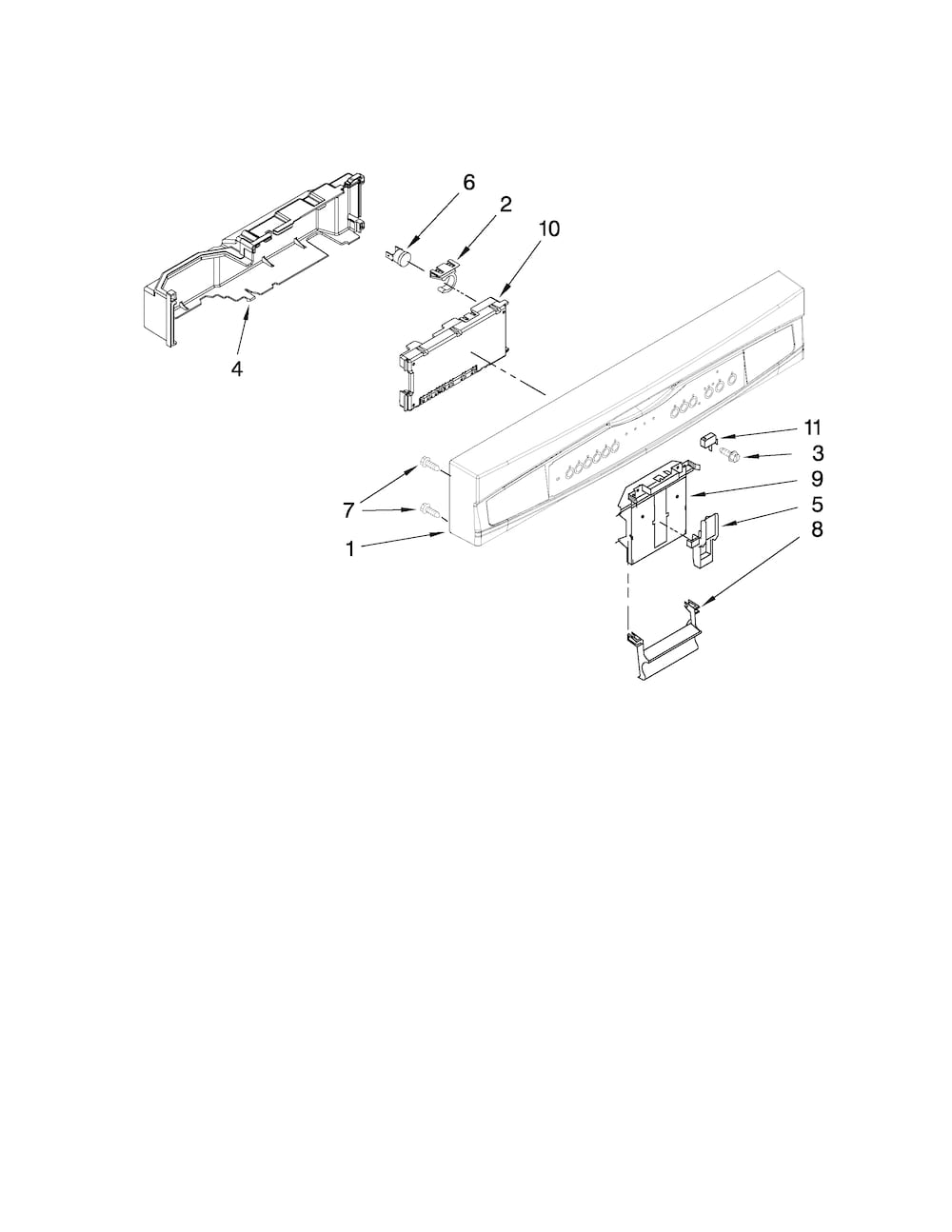 Whirlpool Touchpad Control Panel Assembly WPW10243209