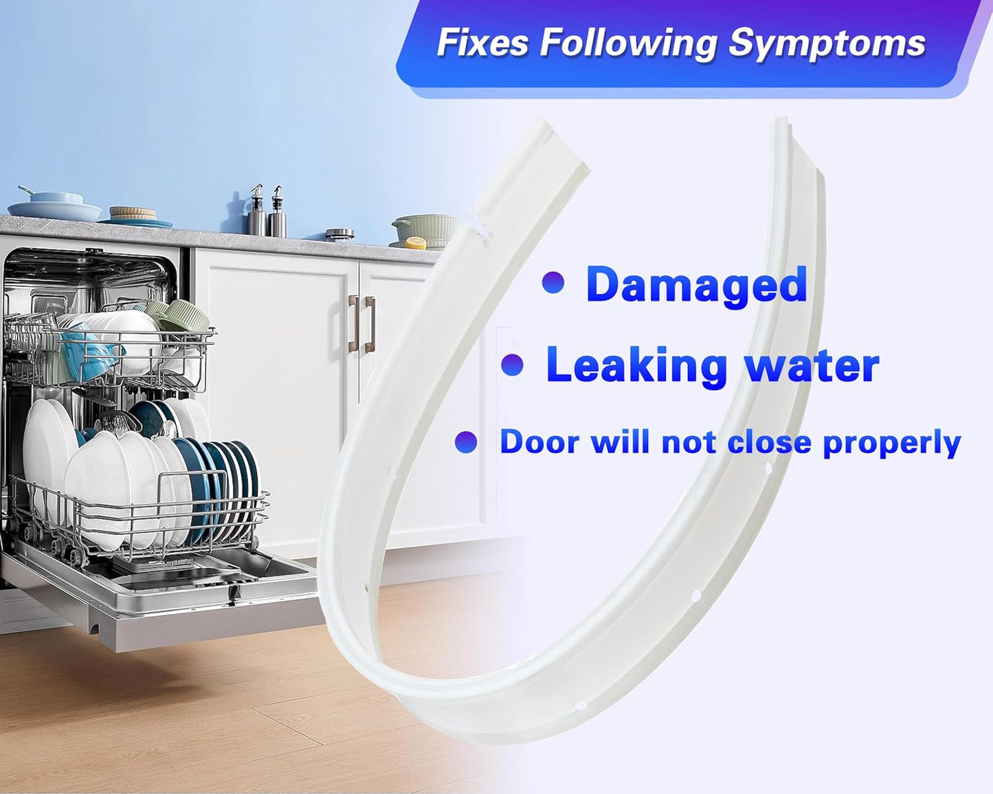 Frigidaire Dishwasher Bottom Door Gasket Seal - 5304500204