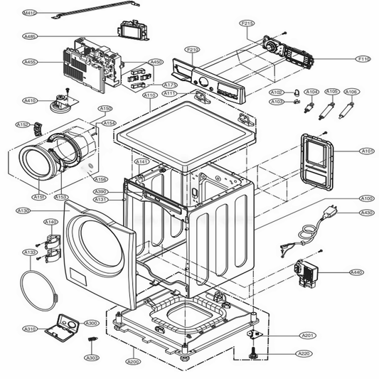 LG Part# AGL74115129  Control Panel Assembly - Genuine OEM