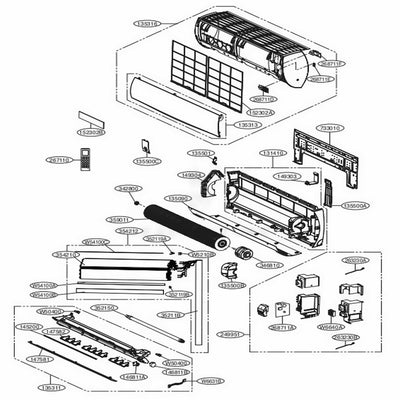 LG Part# MFH62663701 Horizontal Louver - Genuine OEM
