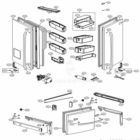 LG Part# ADD76155801 Door Foam Assembly - Genuine OEM