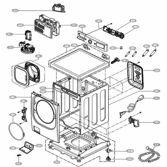 LG Part# AGL73077936 Touchpad Control Panel Assembly - Genuine OEM
