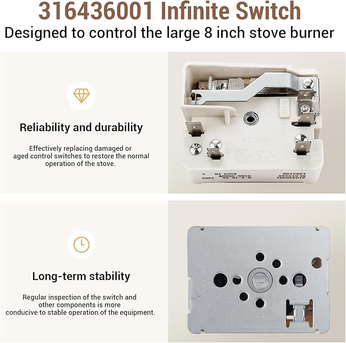 Frigidaire Surface Element Infinite Switch (Rear) 316436001