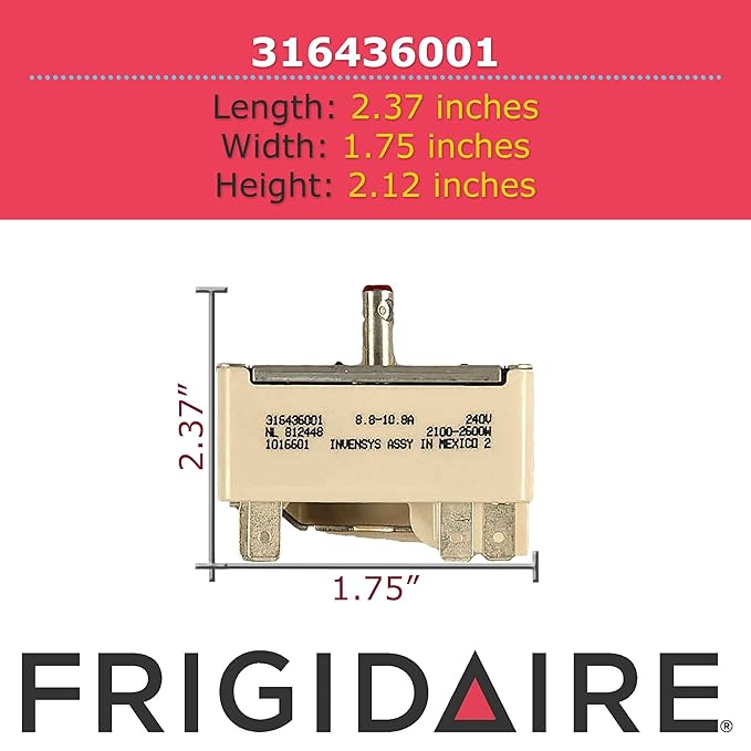 Frigidaire Surface Element Infinite Switch (Rear) 316436001