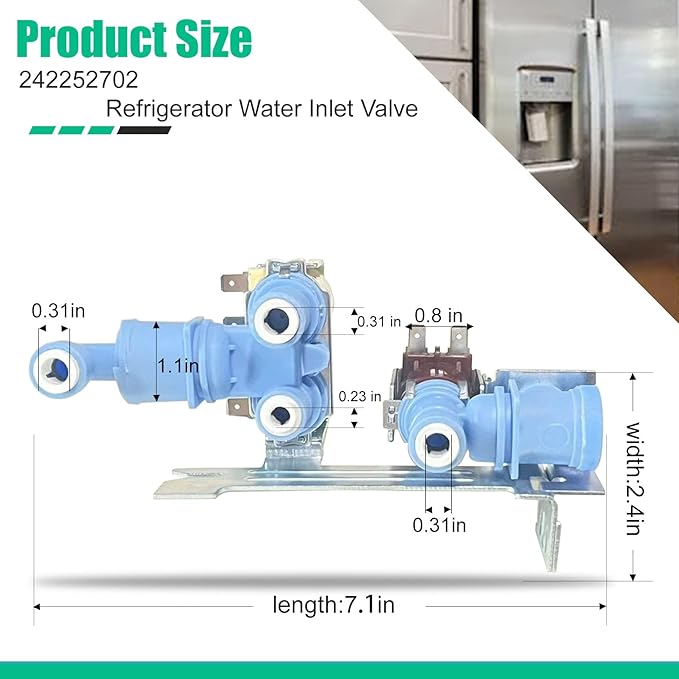 Electrolux Refrigerator Water Inlet Valve Assembly - 242252702