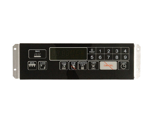 Whirlpool Part# 74008185 Clock With Overlay (OEM) Black