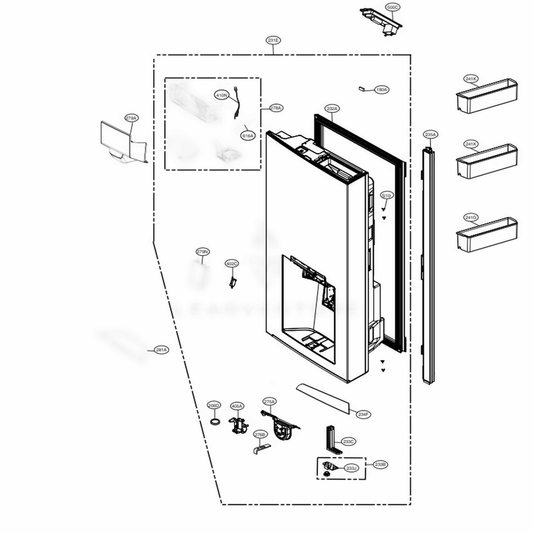 LG Part# ADD75075829 Door Foam Assembly - Genuine OEM
