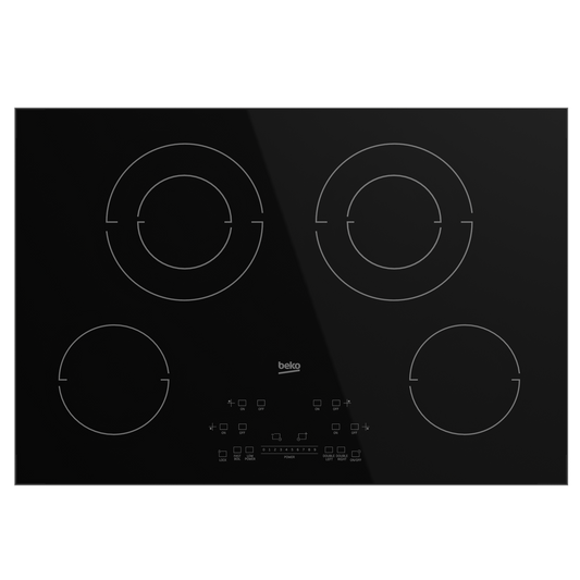 Beko 7735687908 30" Built-In Electric Cooktop with 4 Burners and Touch Control - ECTM30102