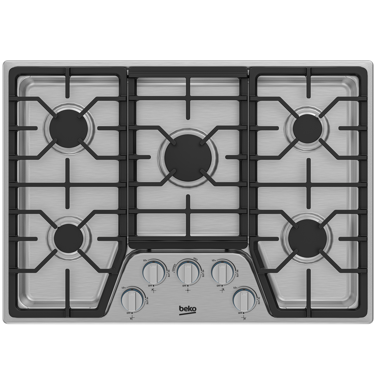Beko 7751688336 30" Built-In Gas Cooktop with 5 Burners - BCTG30500SS