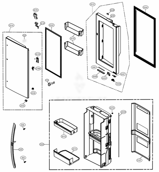 LG Part# ADD74236315 Door Foam Assembly - Genuine OEM