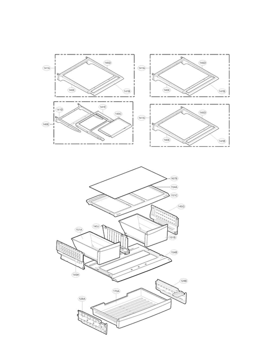 LG Part# MHL61991604 Shelf Assembly - Genuine OEM