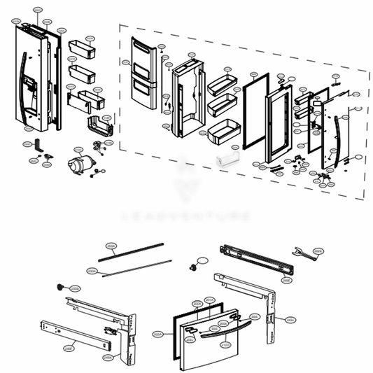 LG Part# ADD74296913 Door Foam Assembly - Genuine OEM