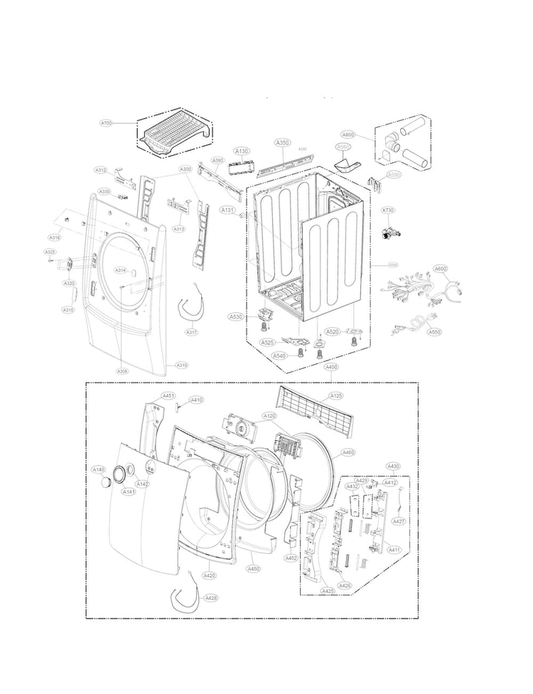 LG Part# ADC75446403 Door Assembly - Genuine OEM