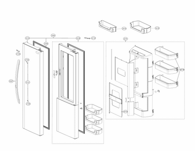 LG Part# ADX74170604 Door Gasket Assembly - Genuine OEM