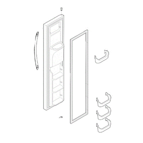 Electrolux Freezer Door,Complete,Stainles - 807460049
