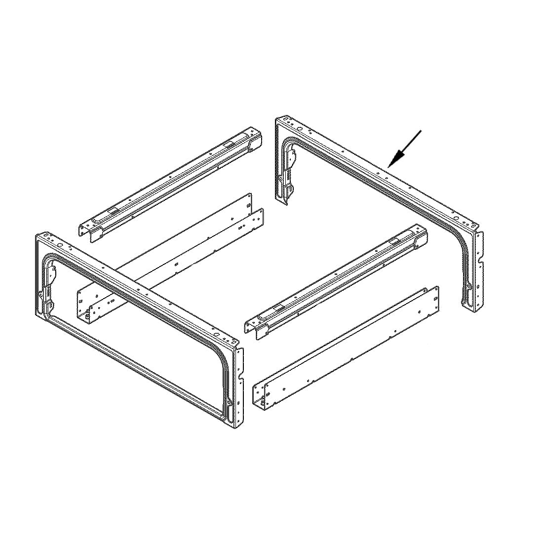 Electrolux Frame,Drawer Rear,Black - 808734603