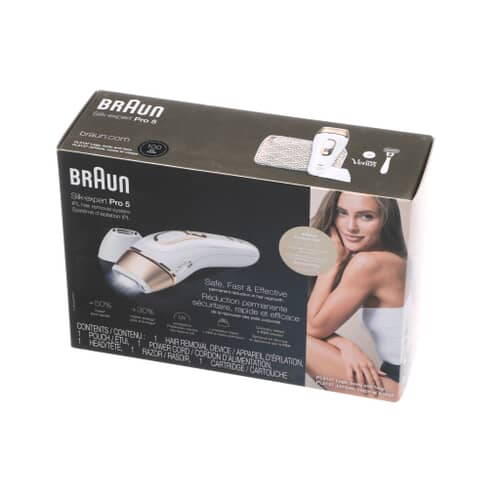 Braun Part# 81687972 Silk-Expert Pro 5 Hair Removal (White/Gold) - Genuine OEM