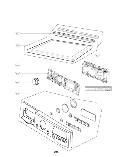 LG Part# AGL55862047 Control Panel Assembly - Genuine OEM