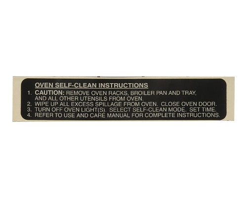 Dacor Nameplate,Self-Clean - 82873