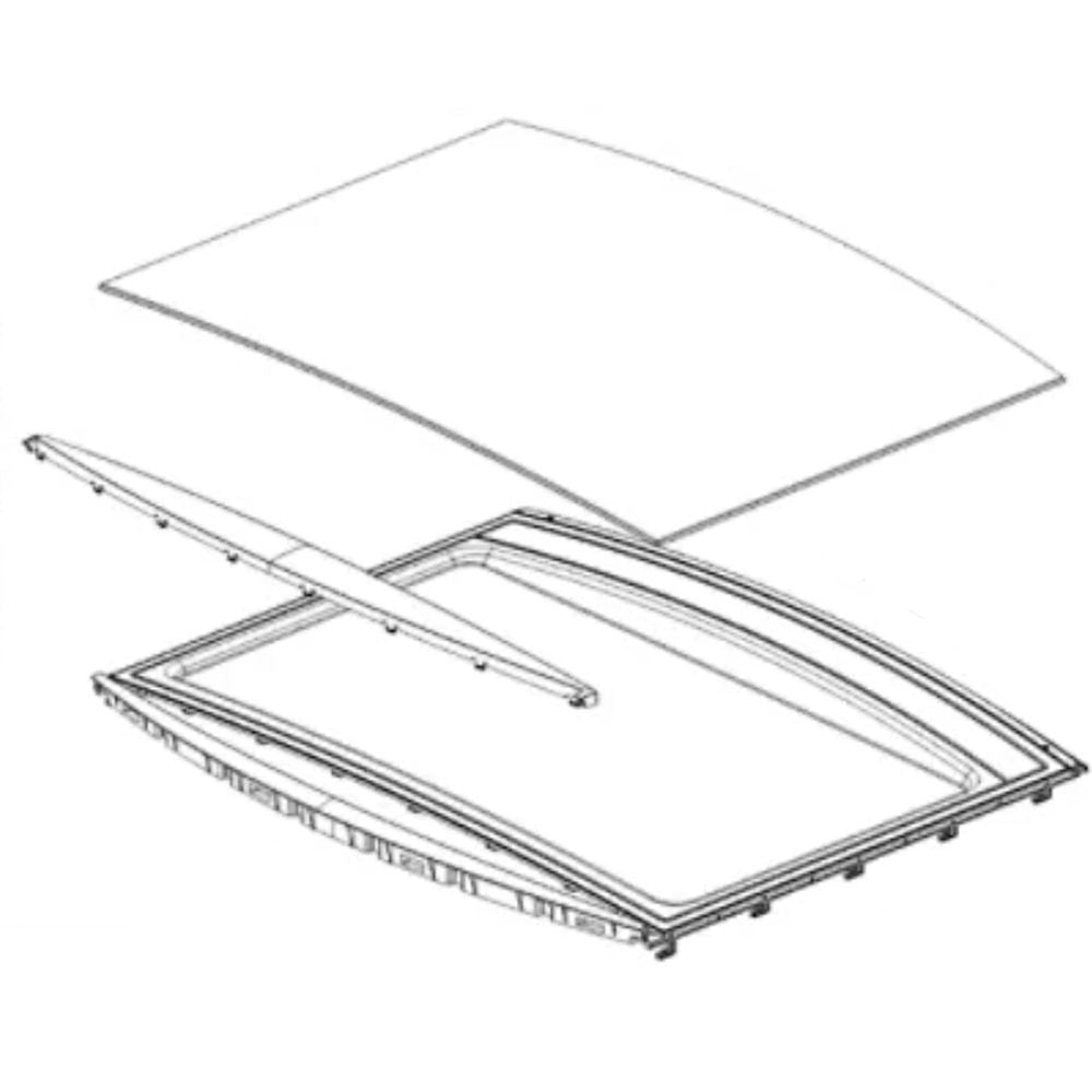 LG Part# AGU74229002 Plate Assembly (OEM) Top