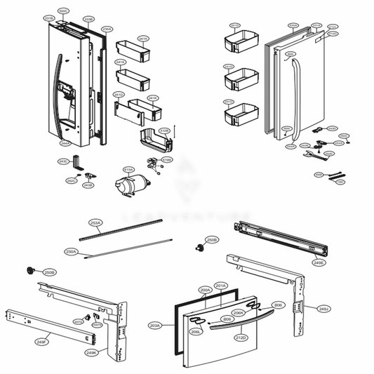 LG Part# ADD73996073 Door Foam Assembly - Genuine OEM