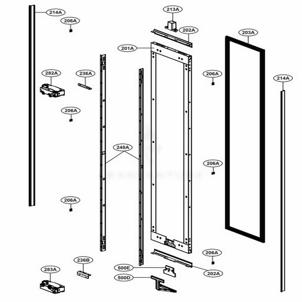 LG Part# ADX73490606 Door Gasket Assembly - Genuine OEM