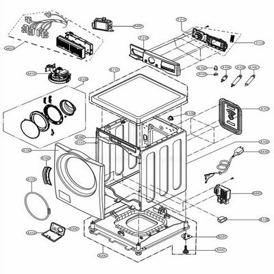LG Part# ADC76886113 Door Assembly - Genuine OEM