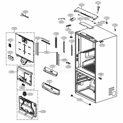 LG Part# AEH74556329 Center Hinge Assembly - Genuine OEM