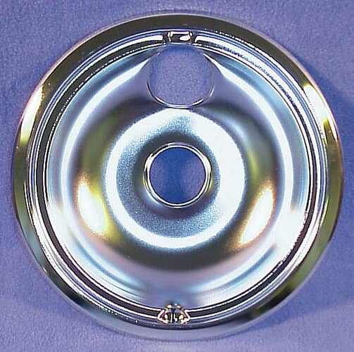 GE Cooking Product Burner Drip Bowl (8 in, Chrome) WB31M15