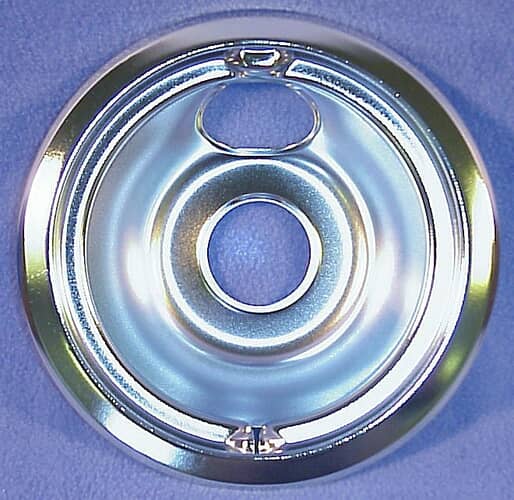 GE Part# WB31M16 Burner Drip Bowl (OEM) 6 in, Chrome